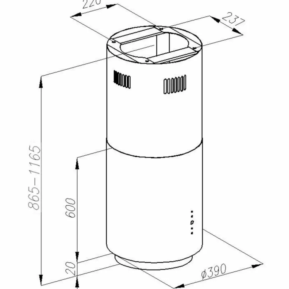 Piper S fritthengende ventilator