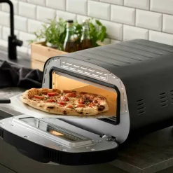 Pizzaovn elektrisk 1700 watt, svart
