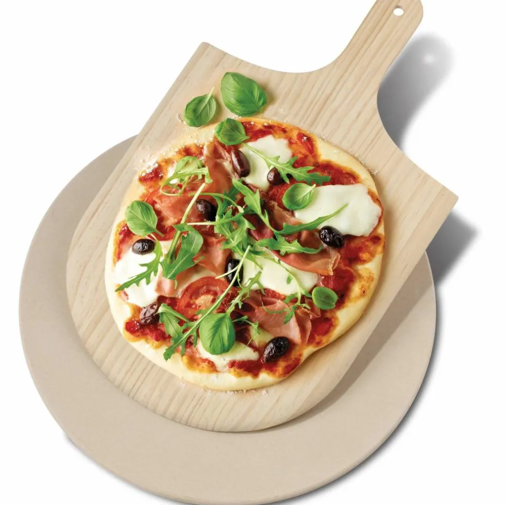 Pizzastein med spade 37,5 cm