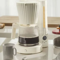 Plissé kaffetrakter, hvit