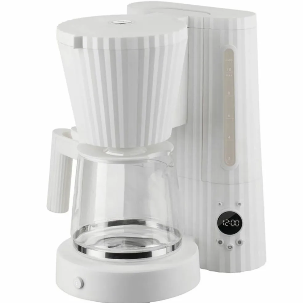 Plissé kaffetrakter, hvit