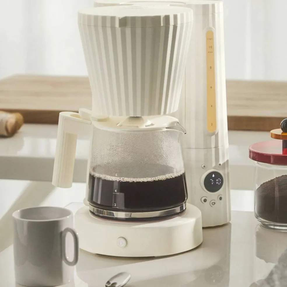 Plissé kaffetrakter, svart