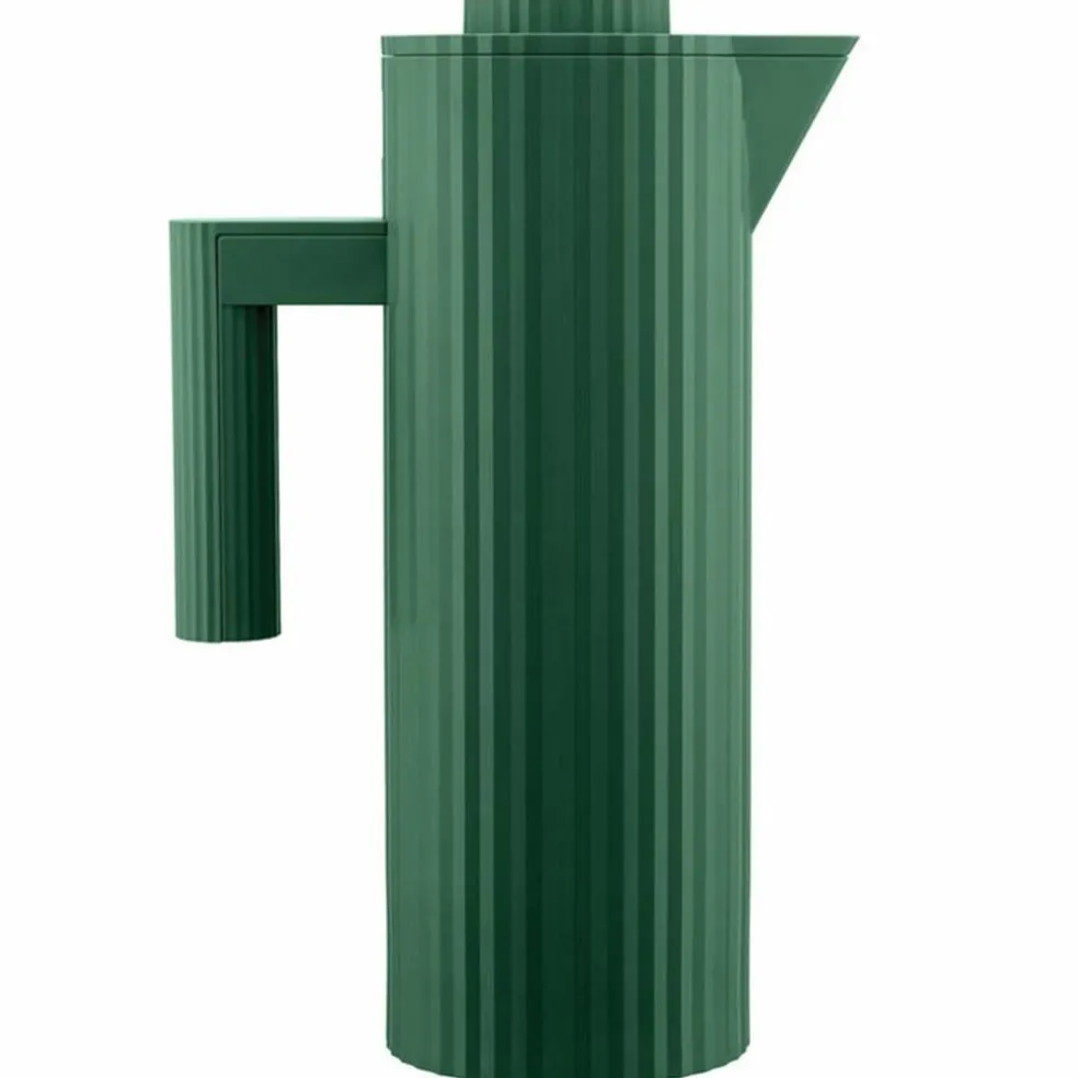 Plissé termokanne 1 liter, svart