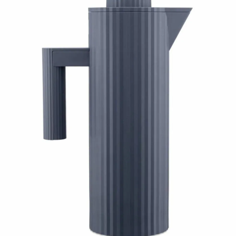 Plissé termokanne 1 liter, svart