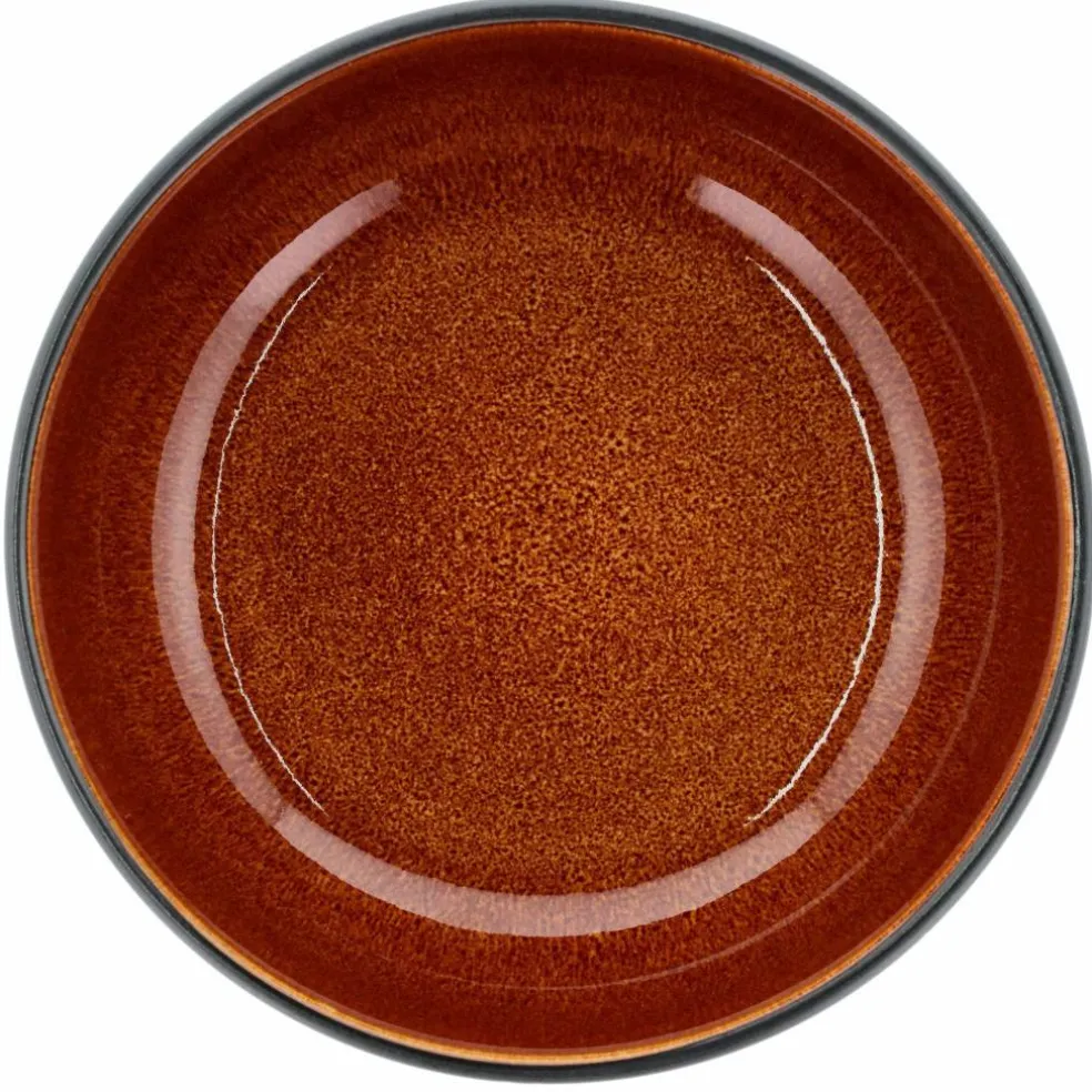Poke-/ramenskål 18 cm, rav/svart
