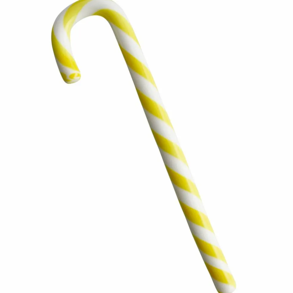 Polka glassdekorasjon 17 cm, hvit/grønn