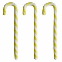 Polka glassdekorasjon 17 cm 3-pakning, hvit/grønn