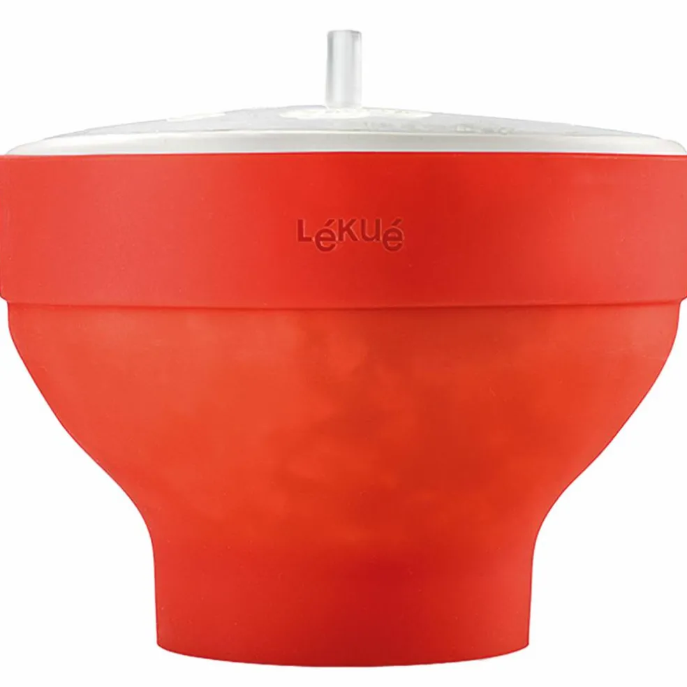 Popcornmaker XL + 4 skåler, rød