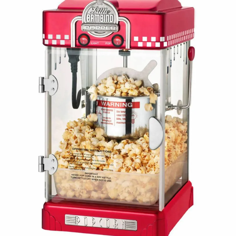 Popcornmaskin Little Bambino 2-3 liter Rød