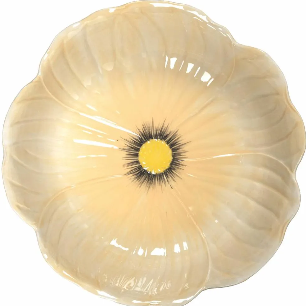 Poppy kakefat på stett 26 cm, beige