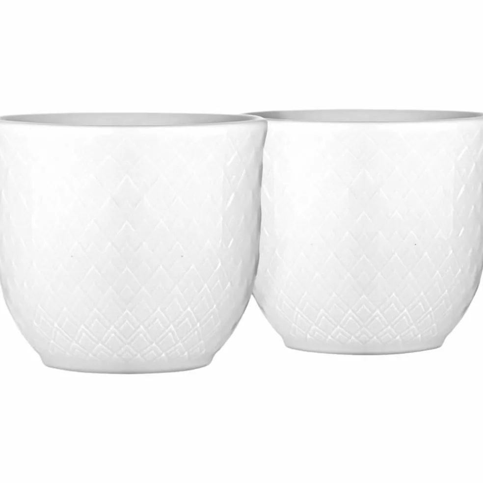 Porcelæn Rhombe Eggkopp H4,5 hvit porselen 2 st.