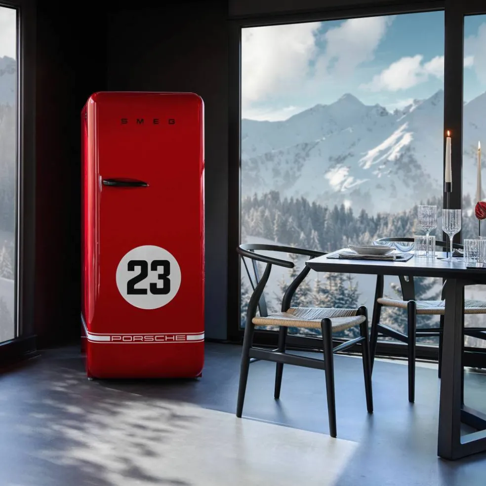 Porsche Limited Edition kjøleskap med fryseboks FAB28RDP9176, Salzburg Red