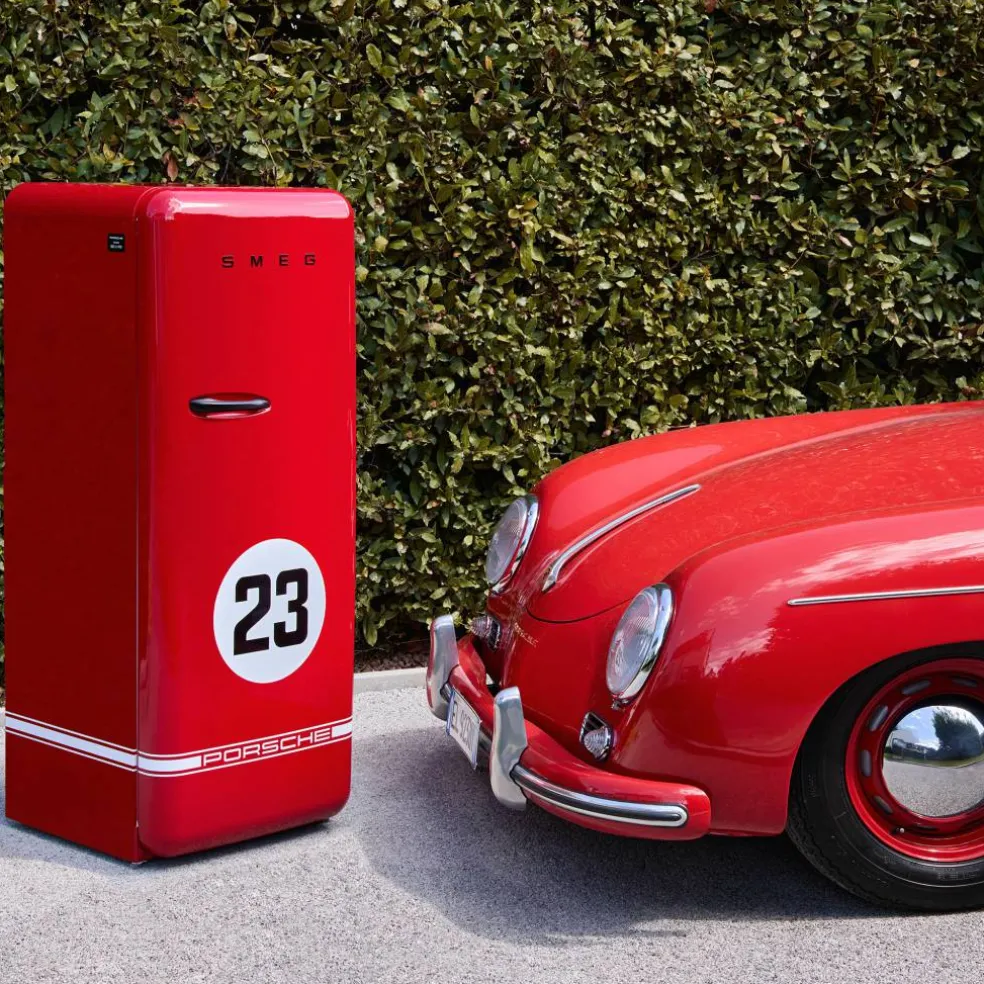 Porsche Limited Edition kjøleskap med fryseboks FAB28RDP9176, Salzburg Red