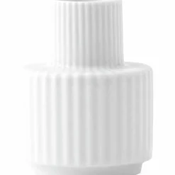 Porselæn Kronelysestake 7cm Hvit