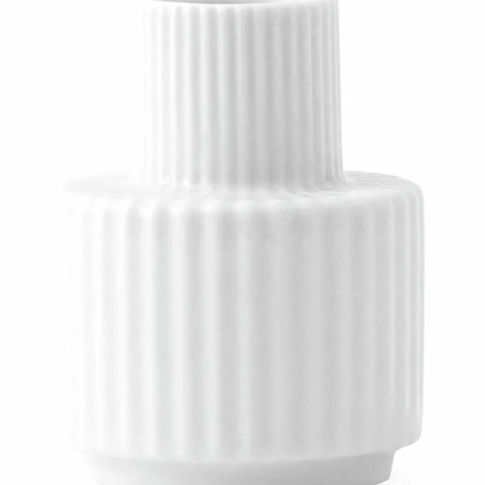 Porselæn Kronelysestake 7cm Hvit
