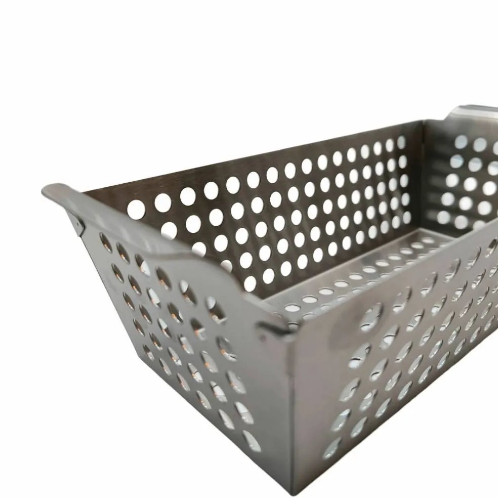Premium grillkurv i rustfritt stål