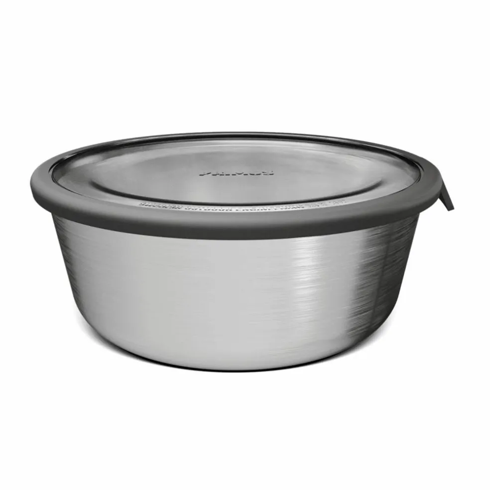 PrepSkål med lokk 1 liter, rustfritt stål