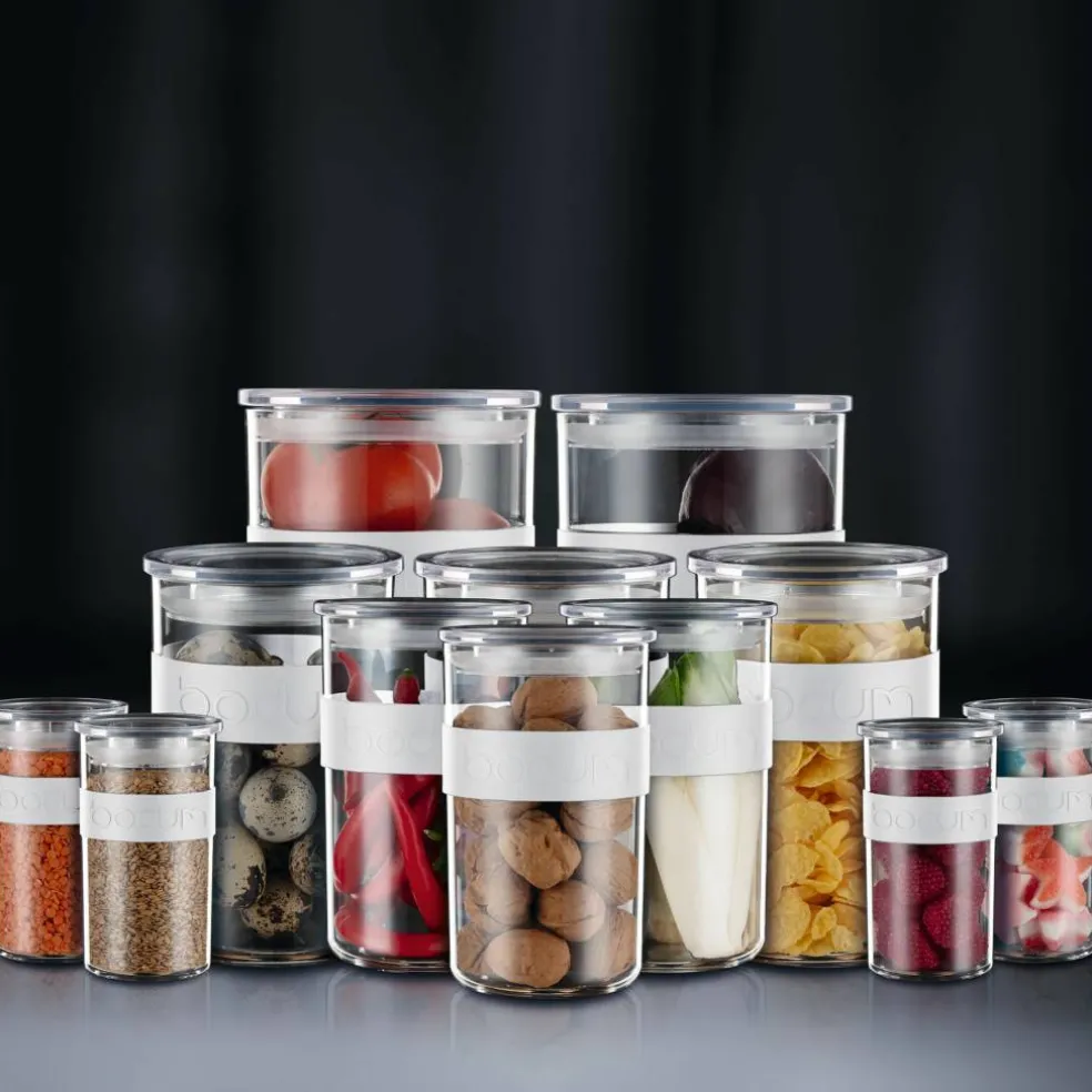 Presso oppbevaringsbokser 12 deler, transparent