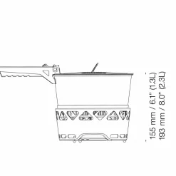PrimeTech Stove Set II – gasskjøkkensett, 2,3 l