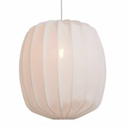 Prisma taklampe i lin 45 cm, hvit