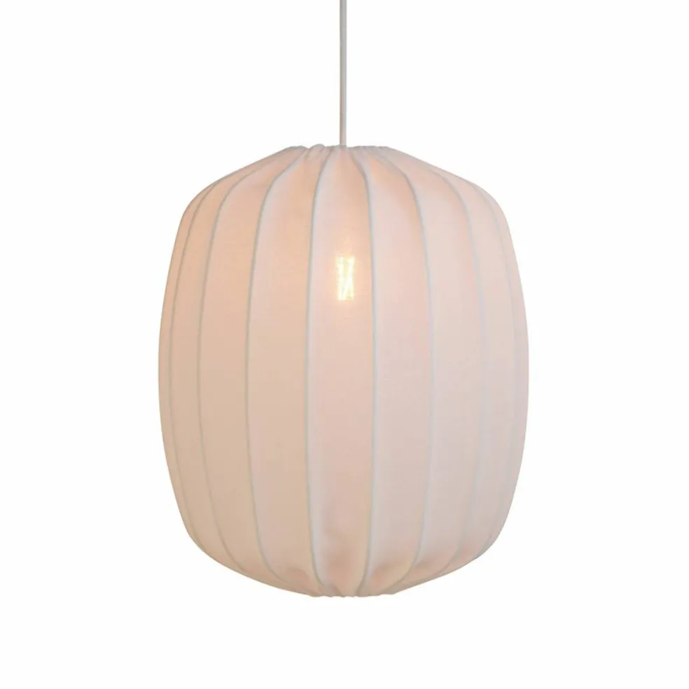 Prisma taklampe i lin 45 cm, hvit