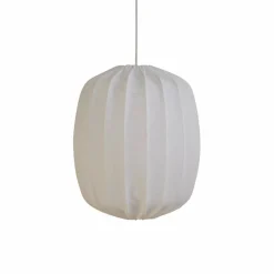 Prisma taklampe i lin 45 cm, hvit