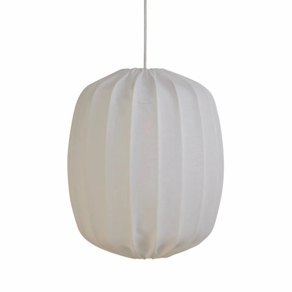 Prisma taklampe i lin 45 cm, hvit