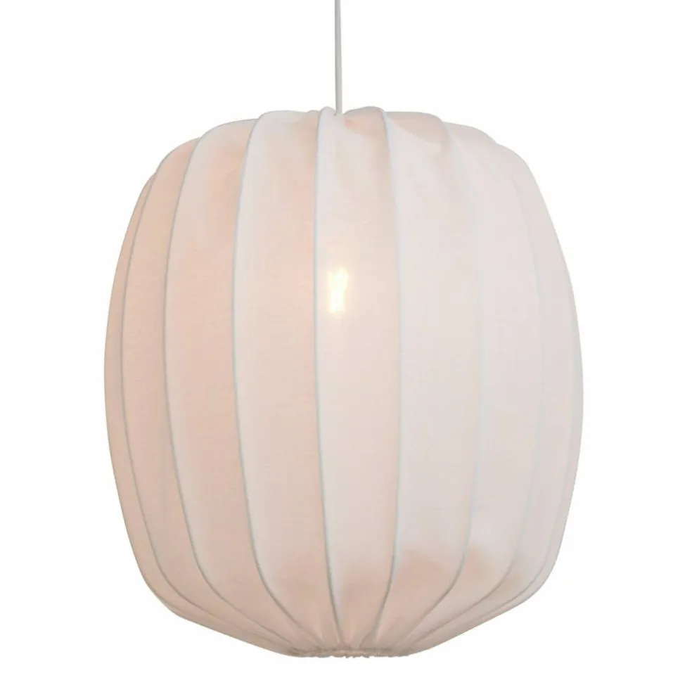 Prisma taklampe i lin 35 cm, hvit