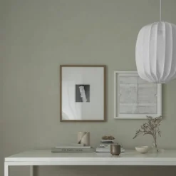 Prisma taklampe i lin 25 cm, hvit