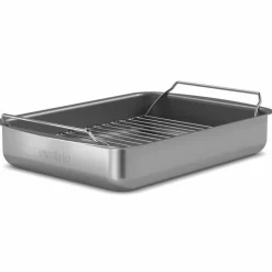 Professional langpanne med rist 26 x 19 cm