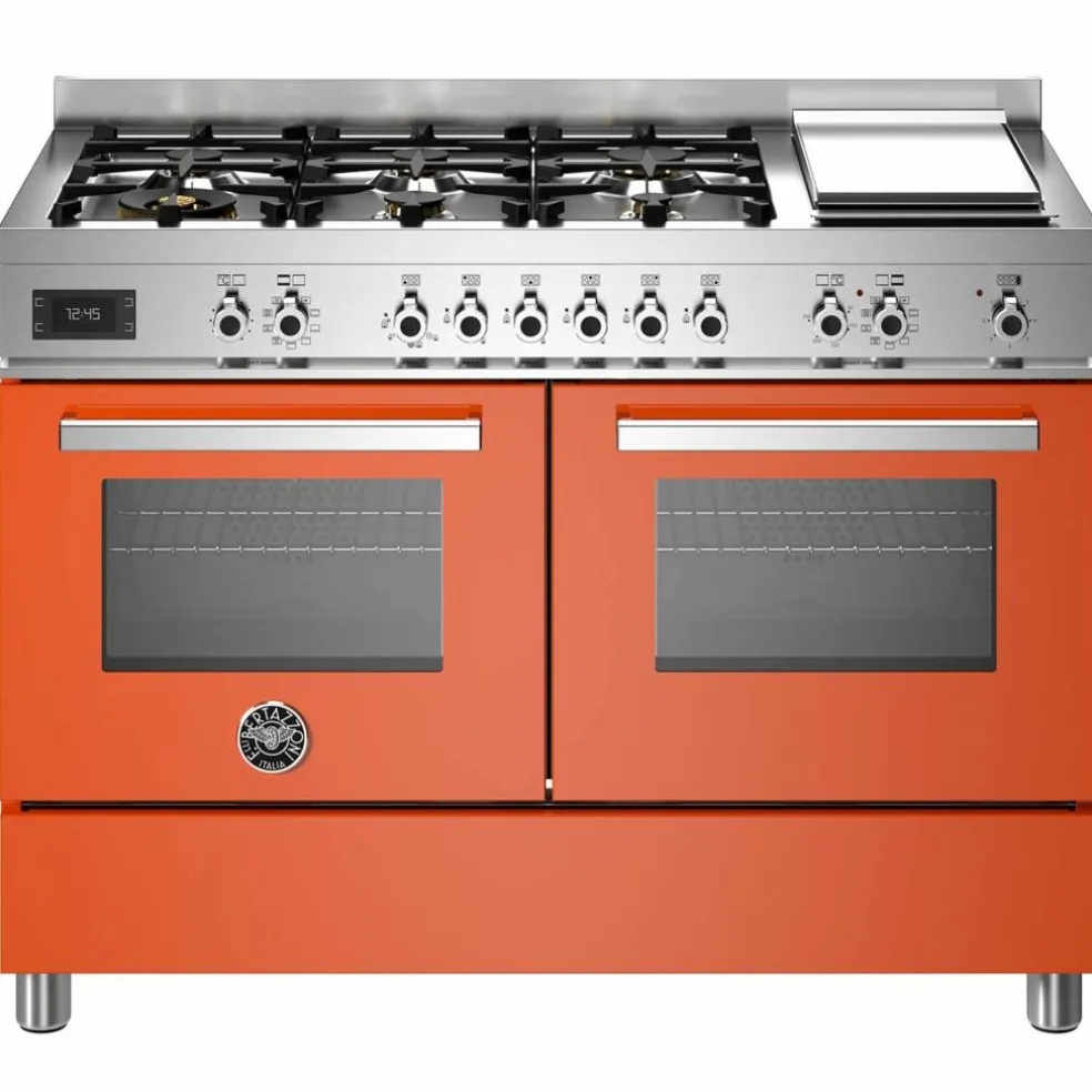 PRO126G2EBIT Professional Gasskomfyr 120 cm, Hvit