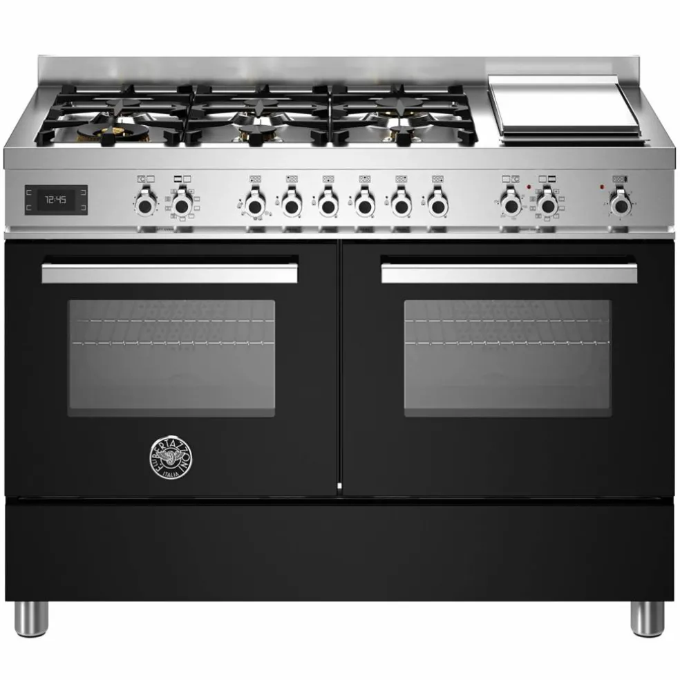 PRO126G2ENET Professional Gasskomfyr 120 cm, Svart