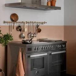PRO125I2EART2 Professional induksjonskomfyr 120 cm med 5 soner, elektrisk stekebord og 2 ovner, oransje