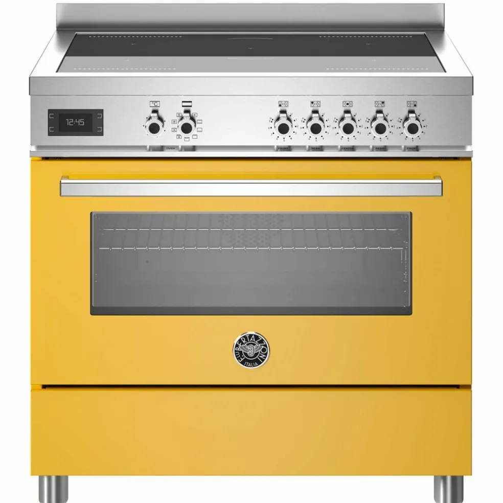 PRO95I1EBIT Professional induksjonskomfyr med ovn 90 cm, Hvit