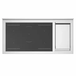 PRO125I2EBIT2 Professional induksjonskomfyr 120 cm med 5 soner, elektrisk stekebord og doble ovner, hvit