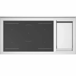 PRO125I2EBIT2 Professional induksjonskomfyr 120 cm med 5 soner, elektrisk stekebord og doble ovner, hvit