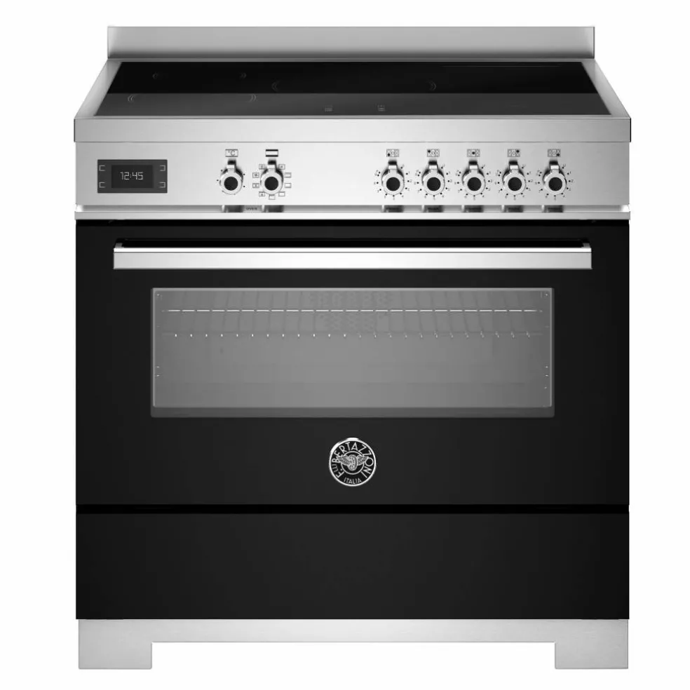 PRO95I1EBIT2 Professional induksjonskomfyr 90 cm med 5 soner og 1 ovn, hvit