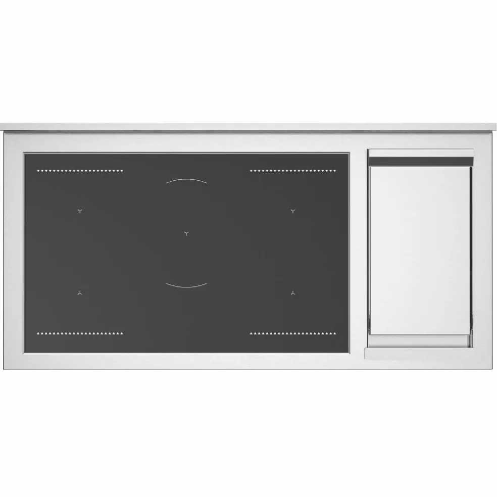 PRO125I2EGIT2 Professional induksjonskomfyr 120 cm med 5 soner, elektrisk stekebord og 2 ovner, gul