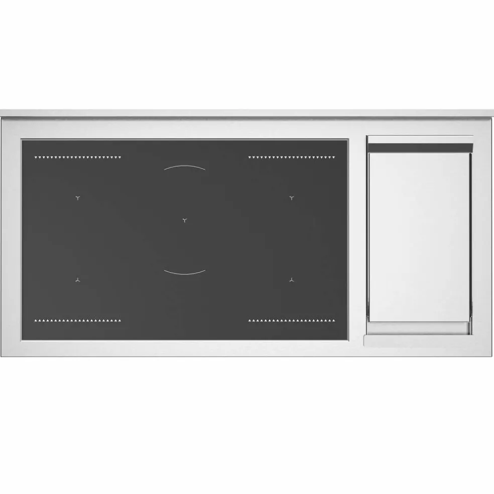 PRO125I2EGIT2 Professional induksjonskomfyr 120 cm med 5 soner, elektrisk stekebord og 2 ovner, gul