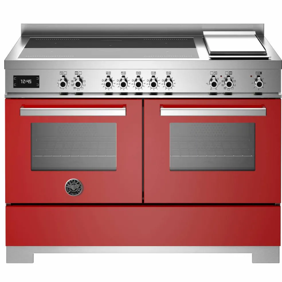 PRO125I2EGIT2 Professional induksjonskomfyr 120 cm med 5 soner, elektrisk stekebord og 2 ovner, gul