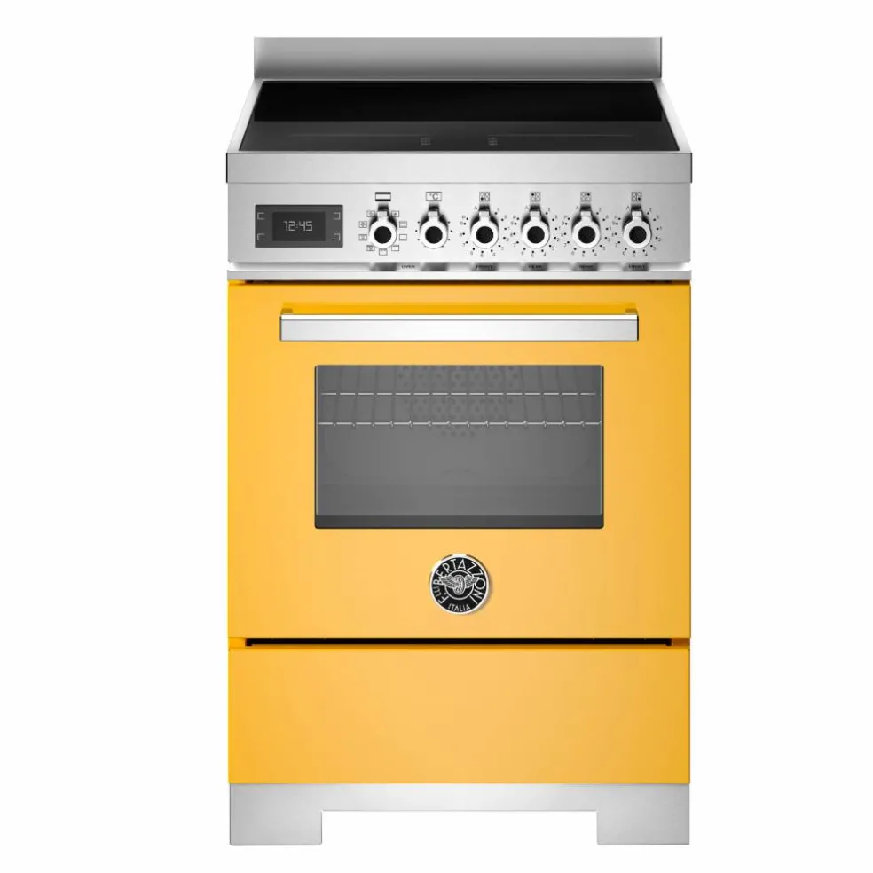 PRO64I1EGIT2 Professional induksjonskomfyr 60 cm med 4 soner og 1 ovn, gul