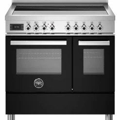 PRO95I2ENET Professional induksjonskomfyr med dobbelovn 90 cm, Svart
