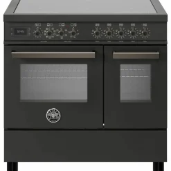 PRO95I2ENET Professional induksjonskomfyr med dobbelovn 90 cm, Svart