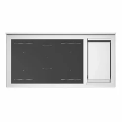 PRO125I2ENET2 Professional induksjonskomfyr 120 cm med 5 soner, elektrisk stekebord og 2 ovner, svart