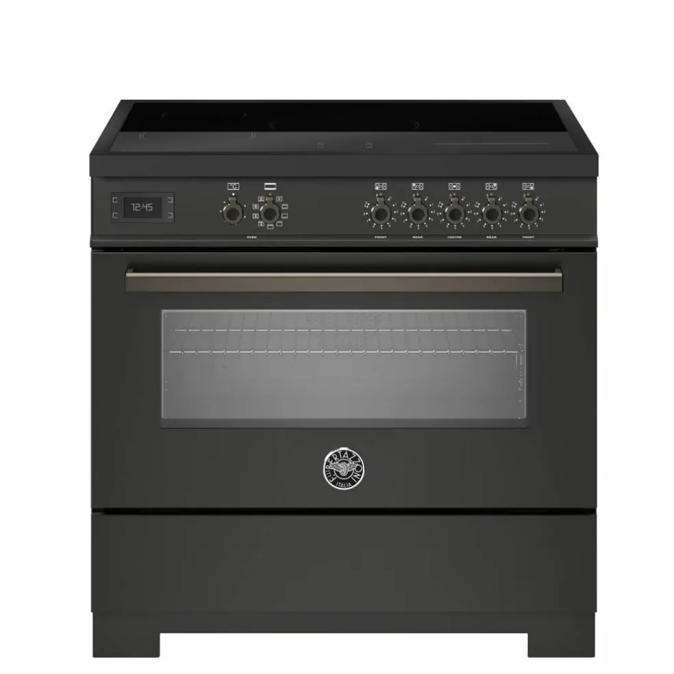 PRO95I1ENET2 Professional induksjonskomfyr 90 cm med 5 soner og 1 ovn, svart