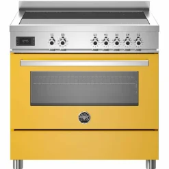 PRO95I1EROT Professional induksjonskomfyr med ovn 90 cm, Rød