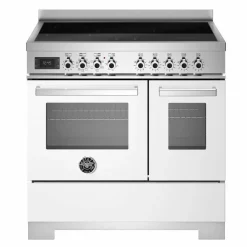 PRO95I2EROT2 Professional induksjonskomfyr 90 cm med 5 soner og 2 ovner, rød