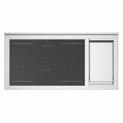 PRO125I2EROT2 Professional induksjonskomfyr 120 cm med 5 soner, elektrisk stekebord og 2 ovner, rød