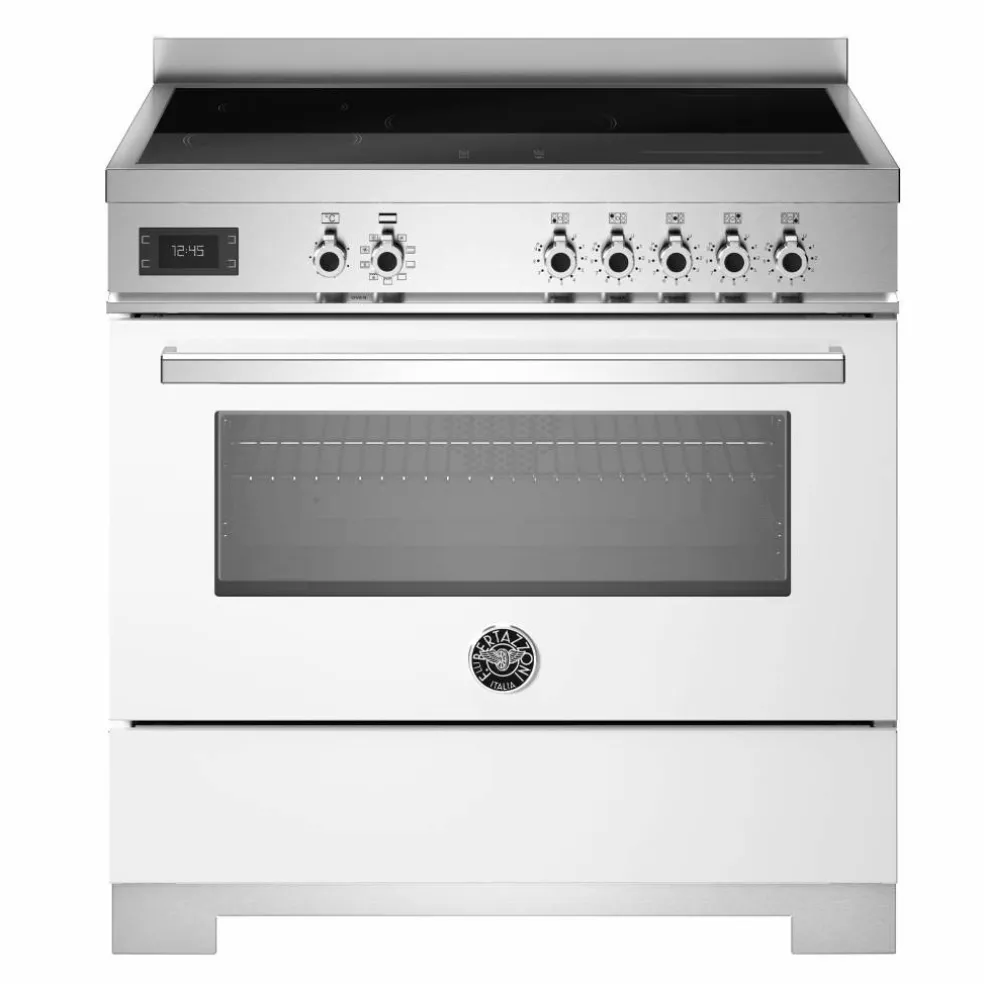 PRO95I1EXT2 Professional induksjonskomfyr 90 cm med 5 soner og 1 ovn, rustfritt stål