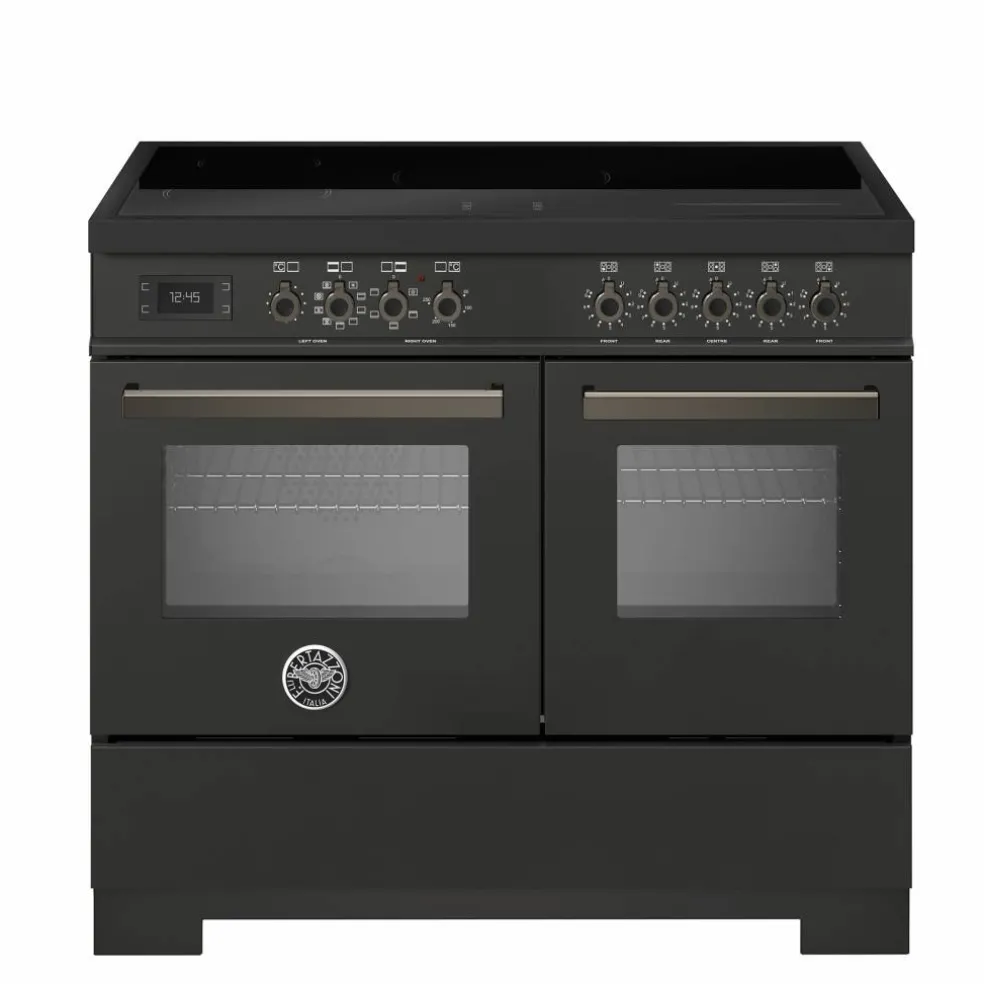 PRO105I2EXT2 Professional induksjonskomfyr 100 cm med 5 soner og 2 ovner, rustfritt stål